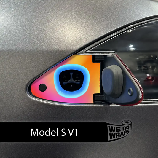 Heatwave Gradient Tesla Charge Port Wrap | Model S