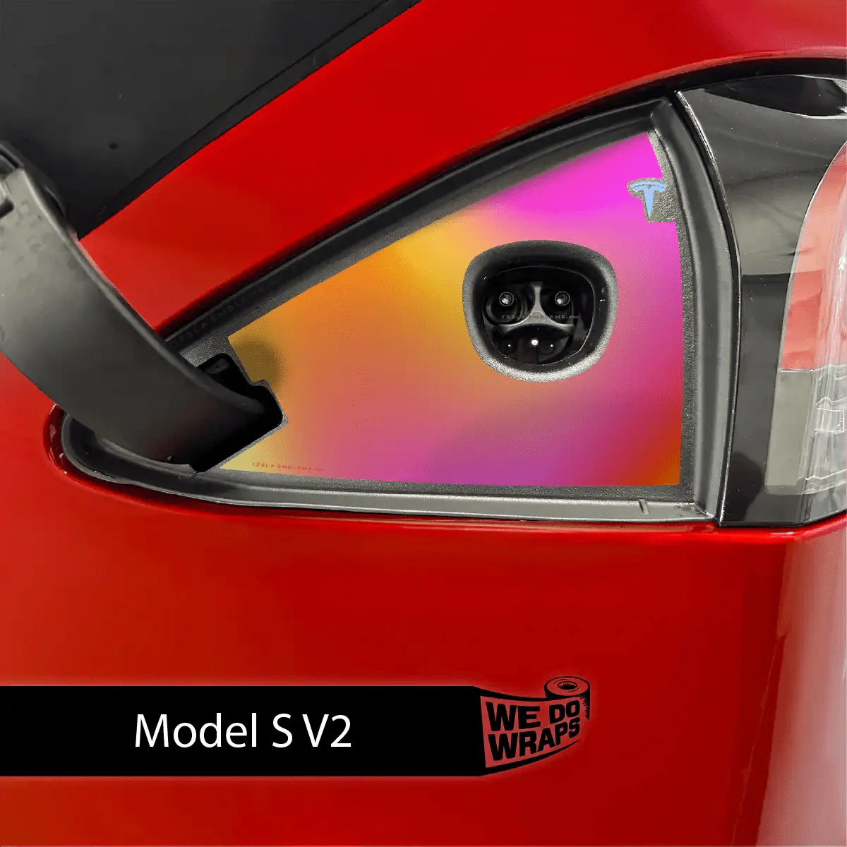 Heatwave Gradient Tesla Charge Port Wrap | Model S