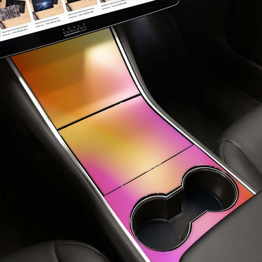 Heatwave Gradient | Tesla Center Console Wrap Kit | Model Y ’19-20