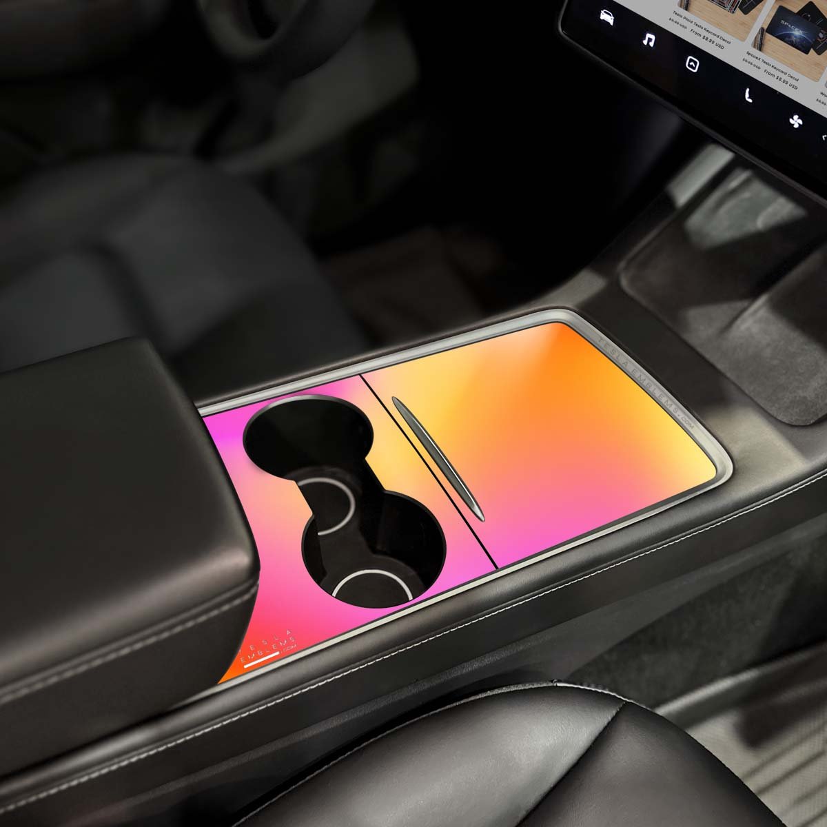 Heatwave Gradient | Tesla Center Console Wrap Kit | Model Y '21-25