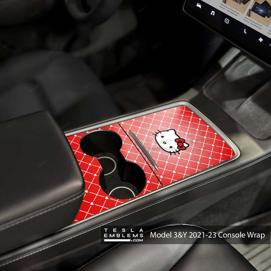 Hello Kitty | Tesla Center Console Wrap Kit | Model Y '21-25