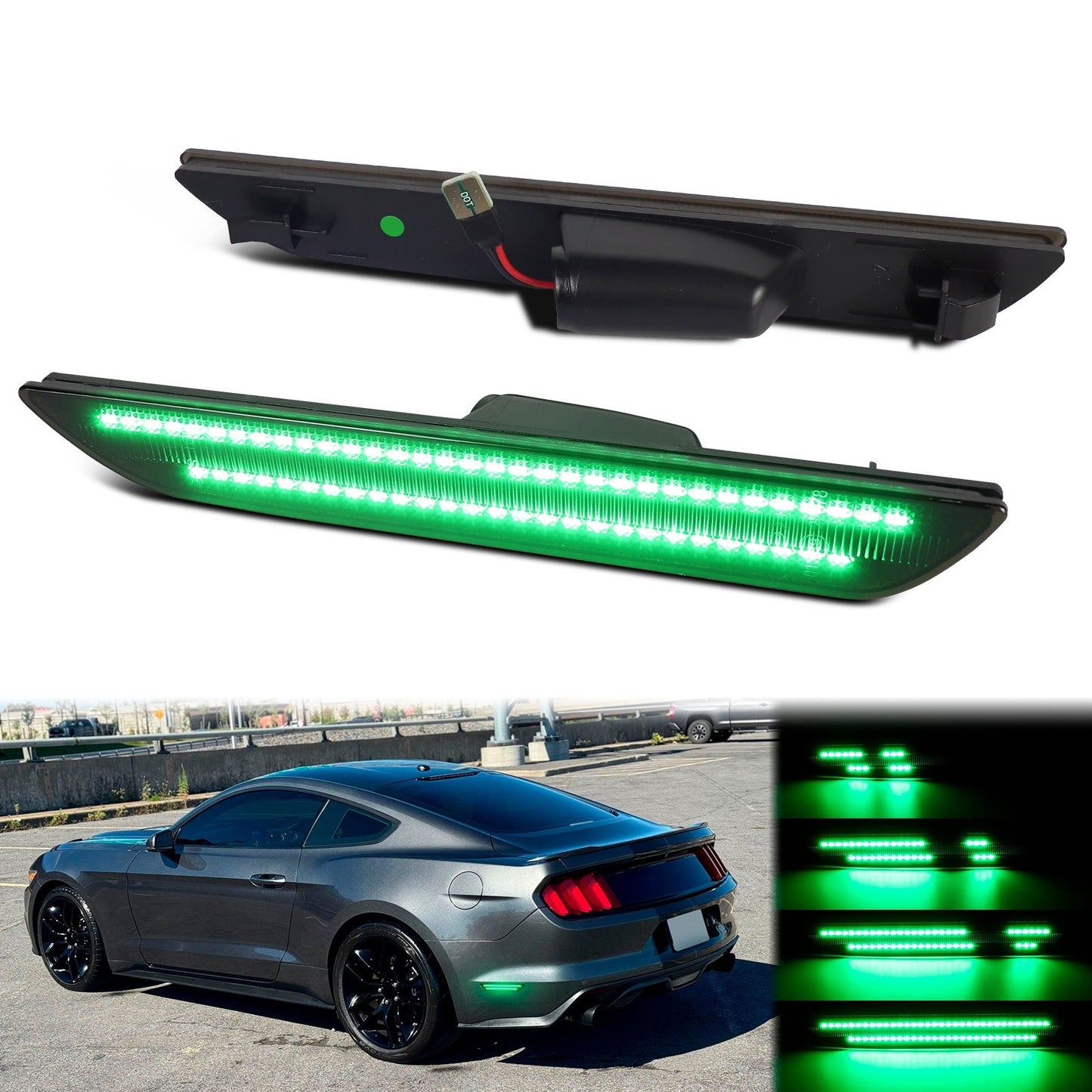 MUSTANG 15-23 REAR DYNAMIC SMOKED LED SIDE MARKERS
