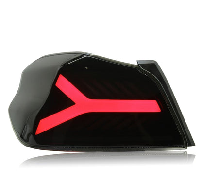 JDMuscle 15-21 WRX/STI Version LB Sequential LED Tail Lights Clear Lens with Black Base
