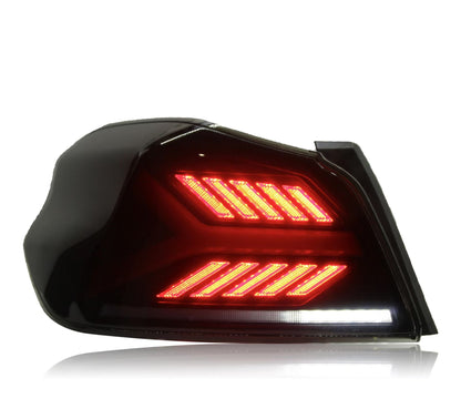 JDMuscle 15-21 WRX/STI Version LB Sequential LED Tail Lights Clear Lens with Black Base