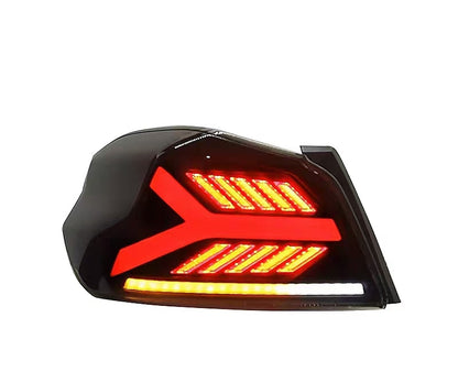 JDMuscle 15-21 WRX/STI Version LB Sequential LED Tail Lights Clear Lens with Black Base