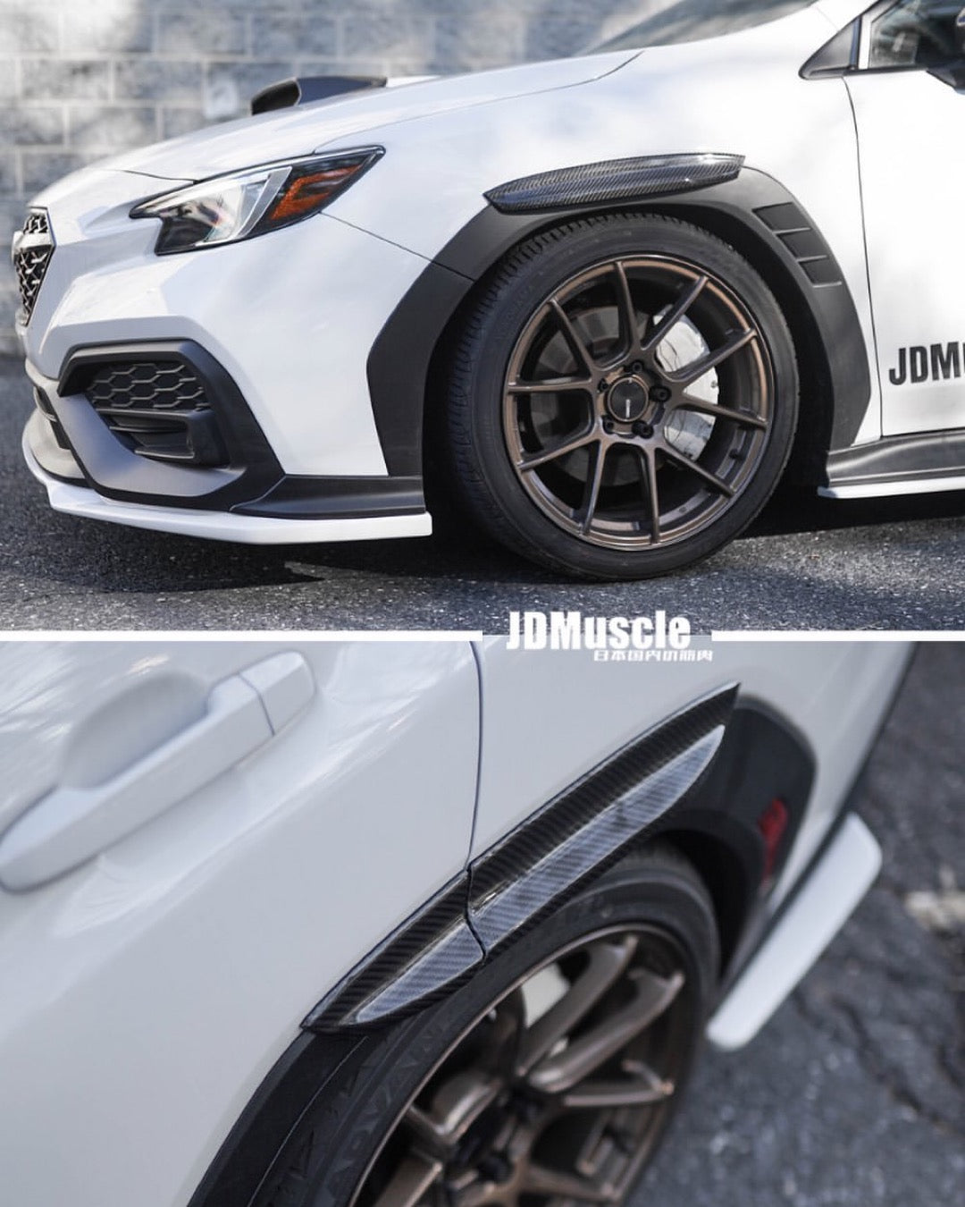 JDMuscle [22-25 WRX] Carbon Fiber Fender Flares Kit V1* CLEARANCE NO RETURNS