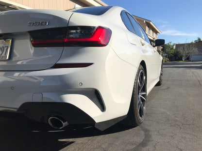 BMW Carbon Fiber Rear Bumper Splitter Extensions Gloss Wet (Plain)