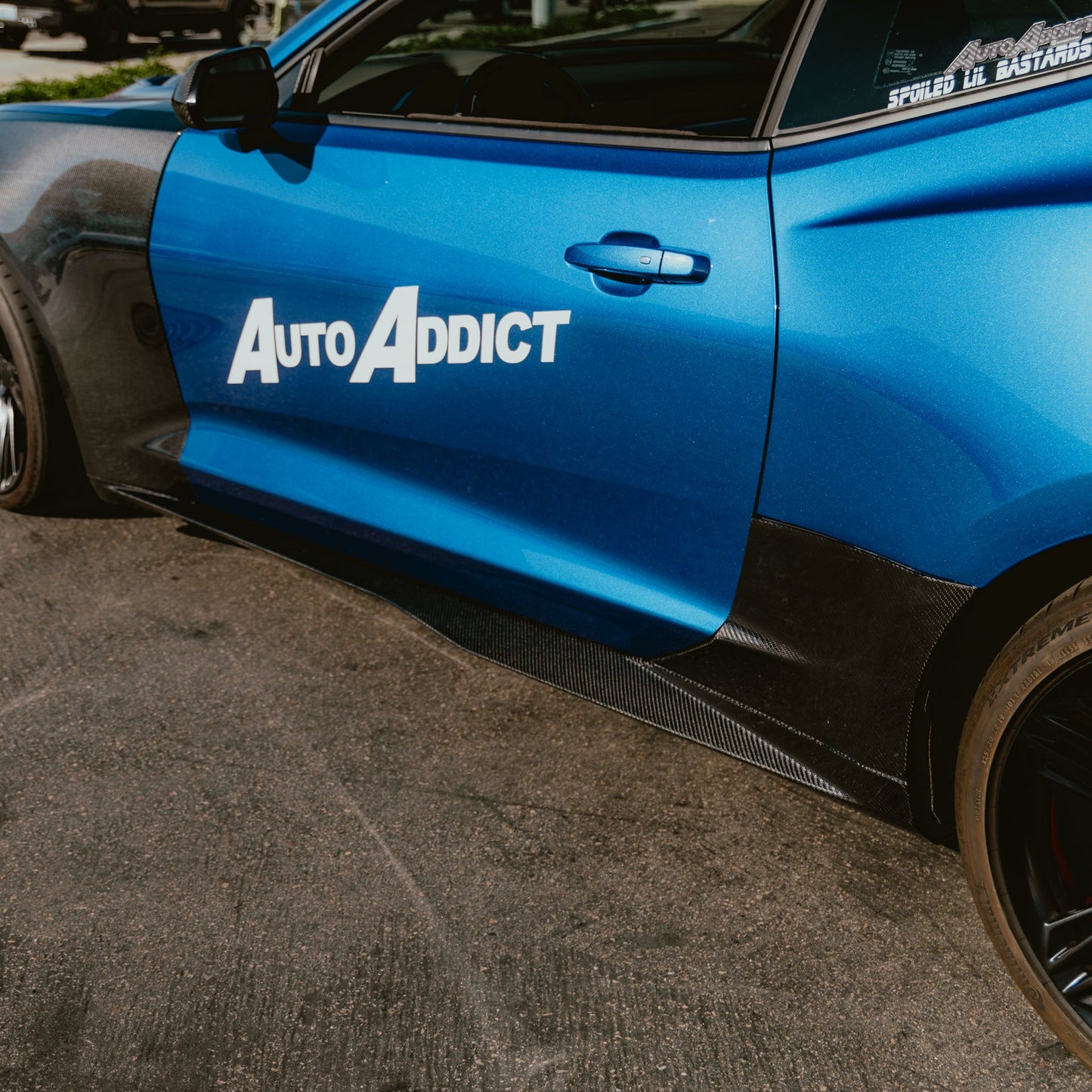 2017-2025 Chevy Camaro ZL1 OEM Side Skirt Rocker 1pc Gloss Carbon Fiber (PAIR)