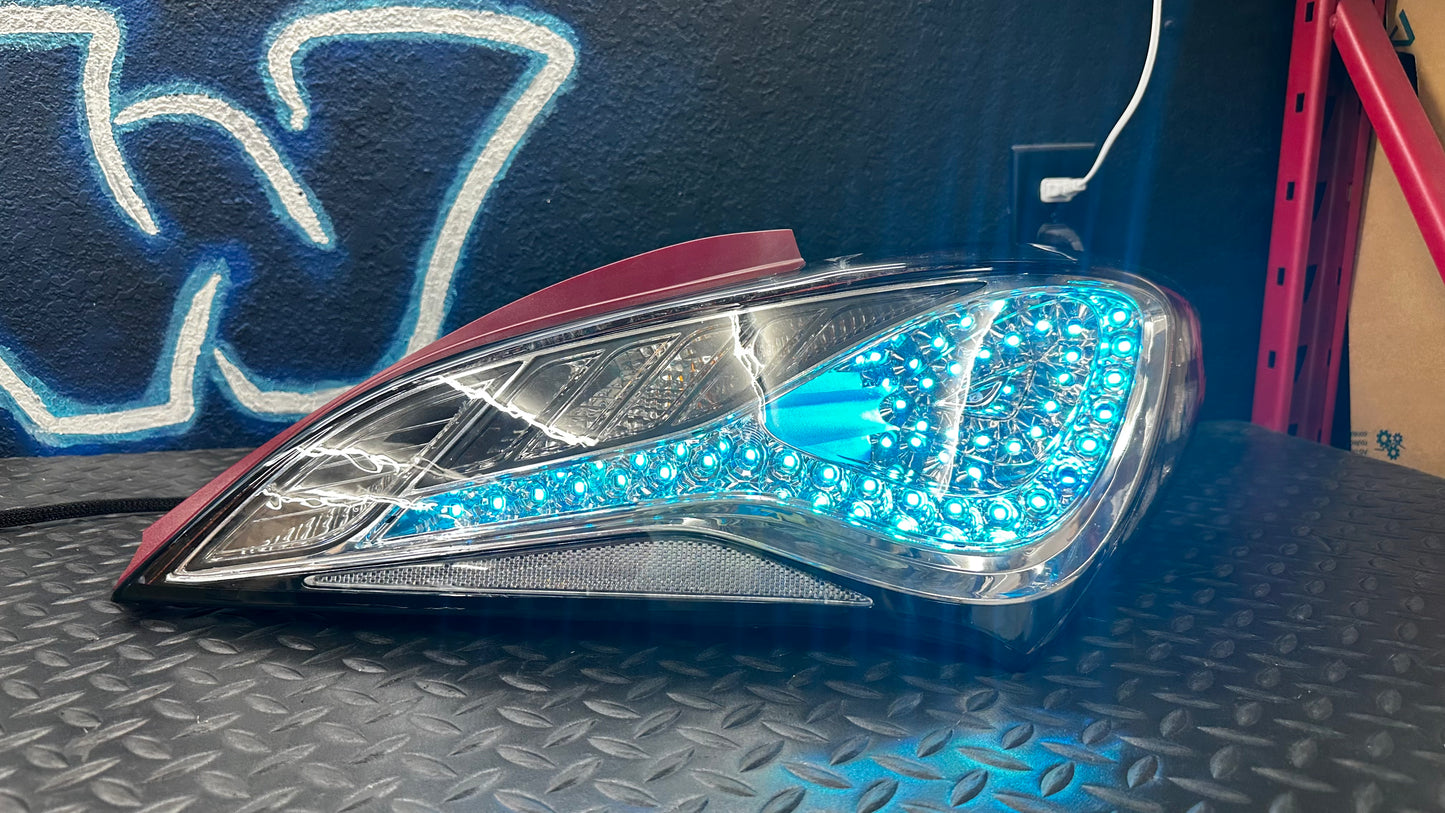 2010-2016 Hyundai Genesis Coupe RGB Clear Tail Lights
