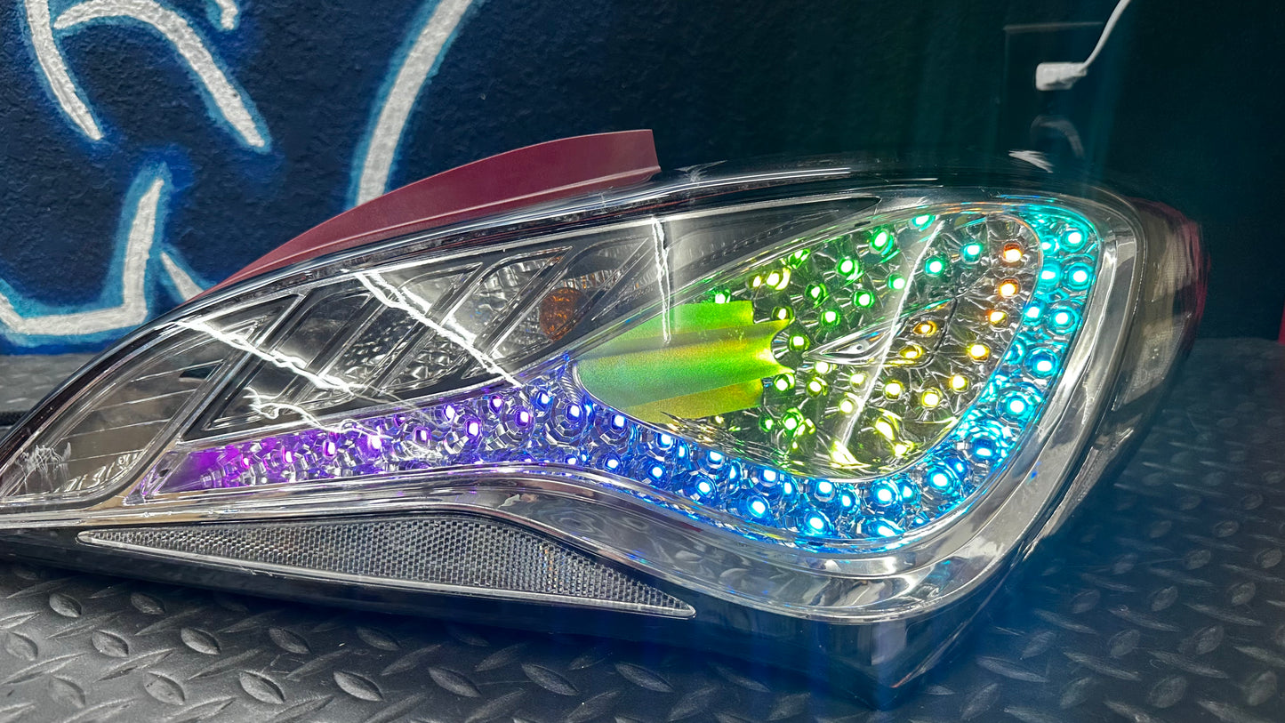 2010-2016 Hyundai Genesis Coupe RGB Clear Tail Lights