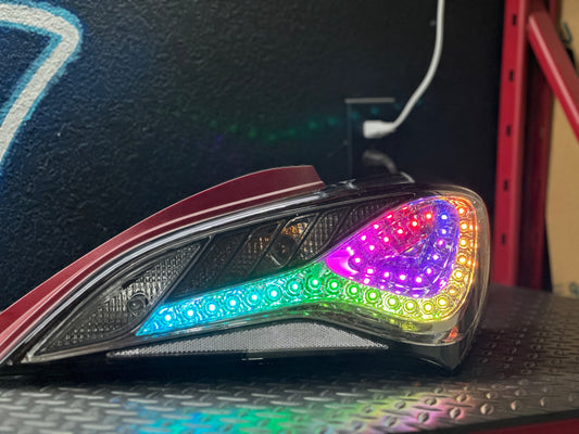 2010-2016 Hyundai Genesis Coupe RGB Clear Tail Lights