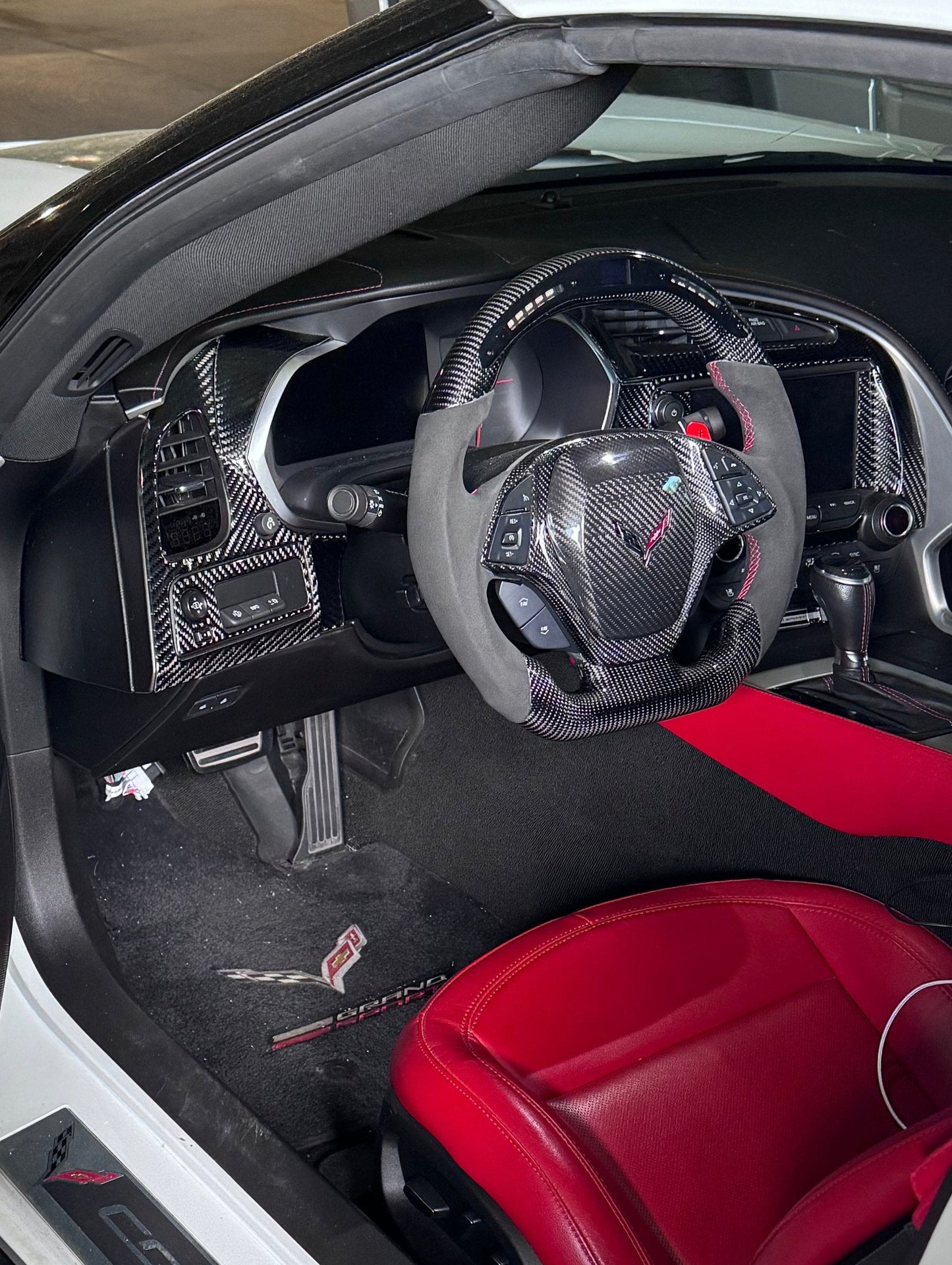 CORVETTE 14-19 CARBON FIBER DASH BOARD FULL TRIM SET