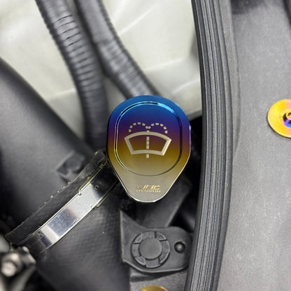 JDC Titanium Washer Fluid Cap (R35 GT-R & Multiple Infiniti Models)
