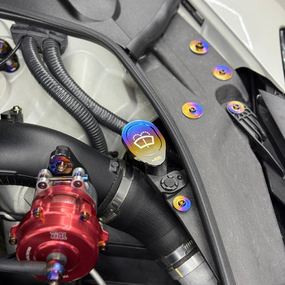JDC Titanium Washer Fluid Cap (R35 GT-R & Multiple Infiniti Models)