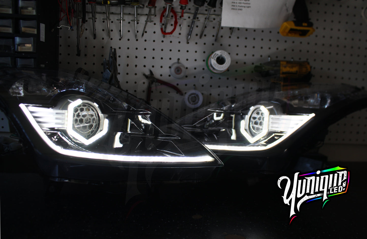 2003-2009 Nissan 350Z BlueGhozt Hex Stage 3 Headlights