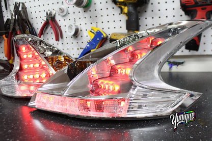 Nissan 370Z BlueGhozt Clear JDM Tail Lights