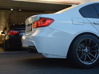 BMW Carbon Fiber Rear Bumper Splitter Extensions Gloss Wet (Plain)