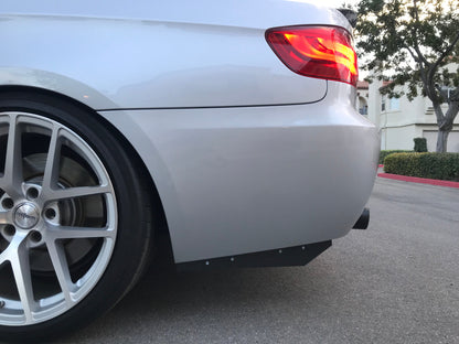 BMW Carbon Fiber Rear Bumper Splitter Extensions Matte Dry (Rivets)