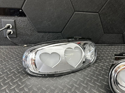 NTXGlow CLEAR Diffused Heart Tail Lights (1990-1997 Na Mazda Miata)