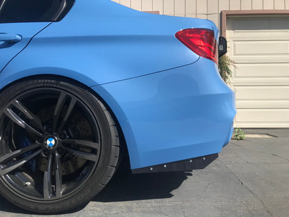 BMW Carbon Fiber Rear Bumper Splitter Extensions Matte Dry (Rivets)