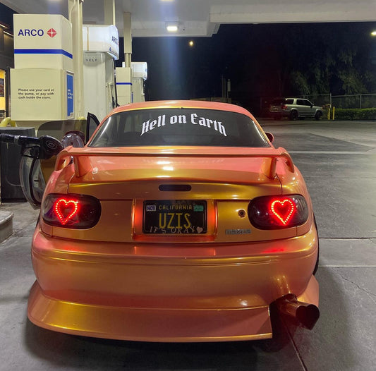 NA Miata heart tail lights