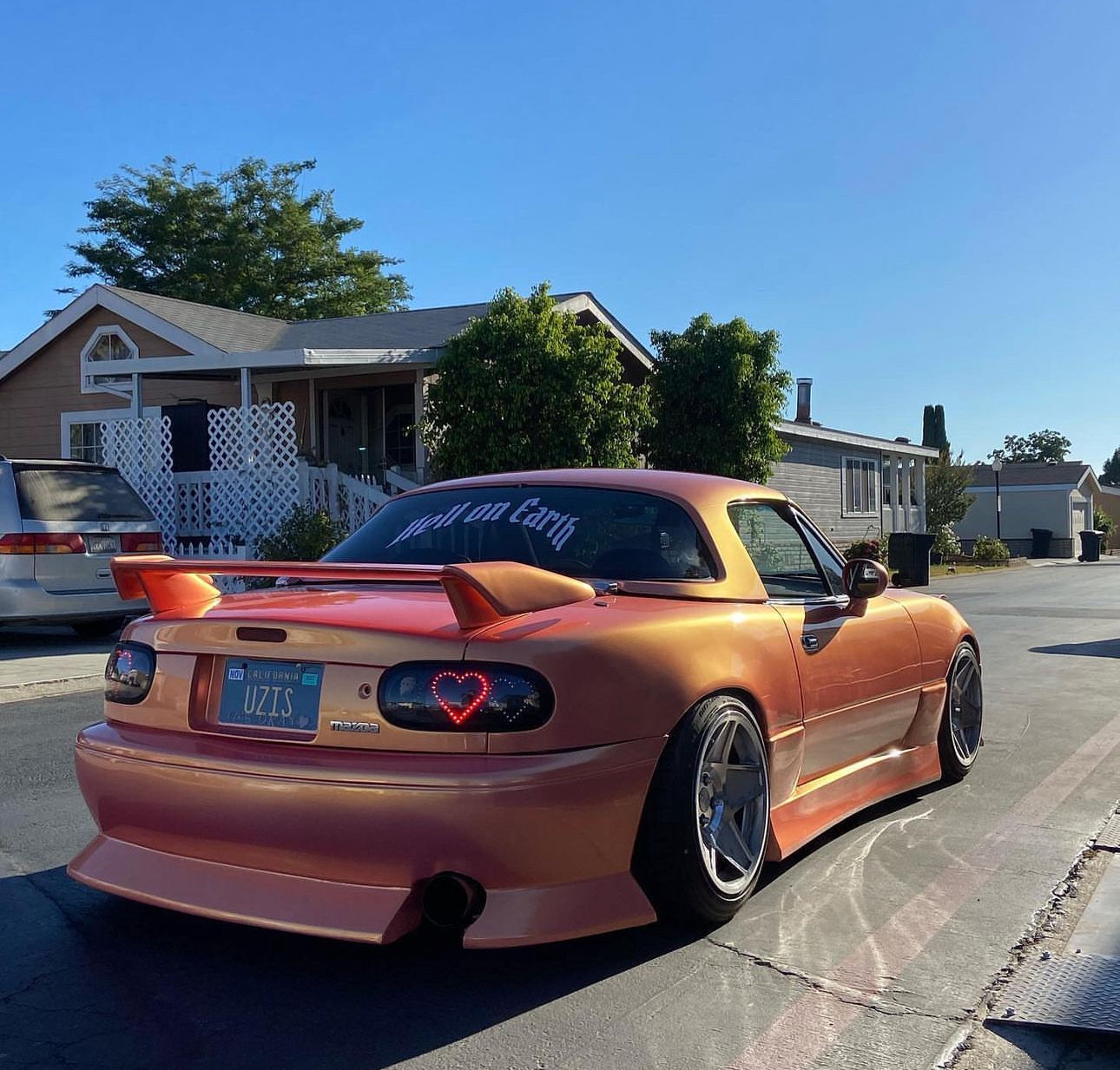 NA Miata heart tail lights