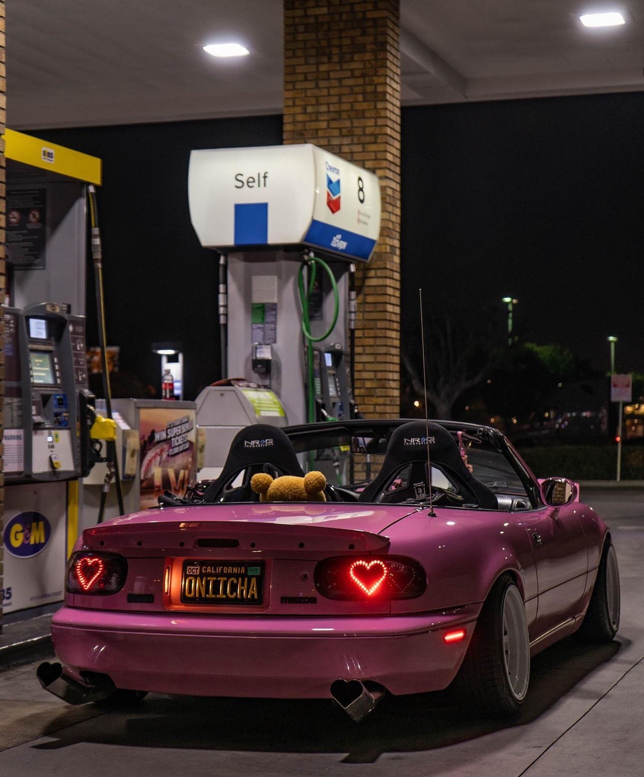 NA Miata heart tail lights