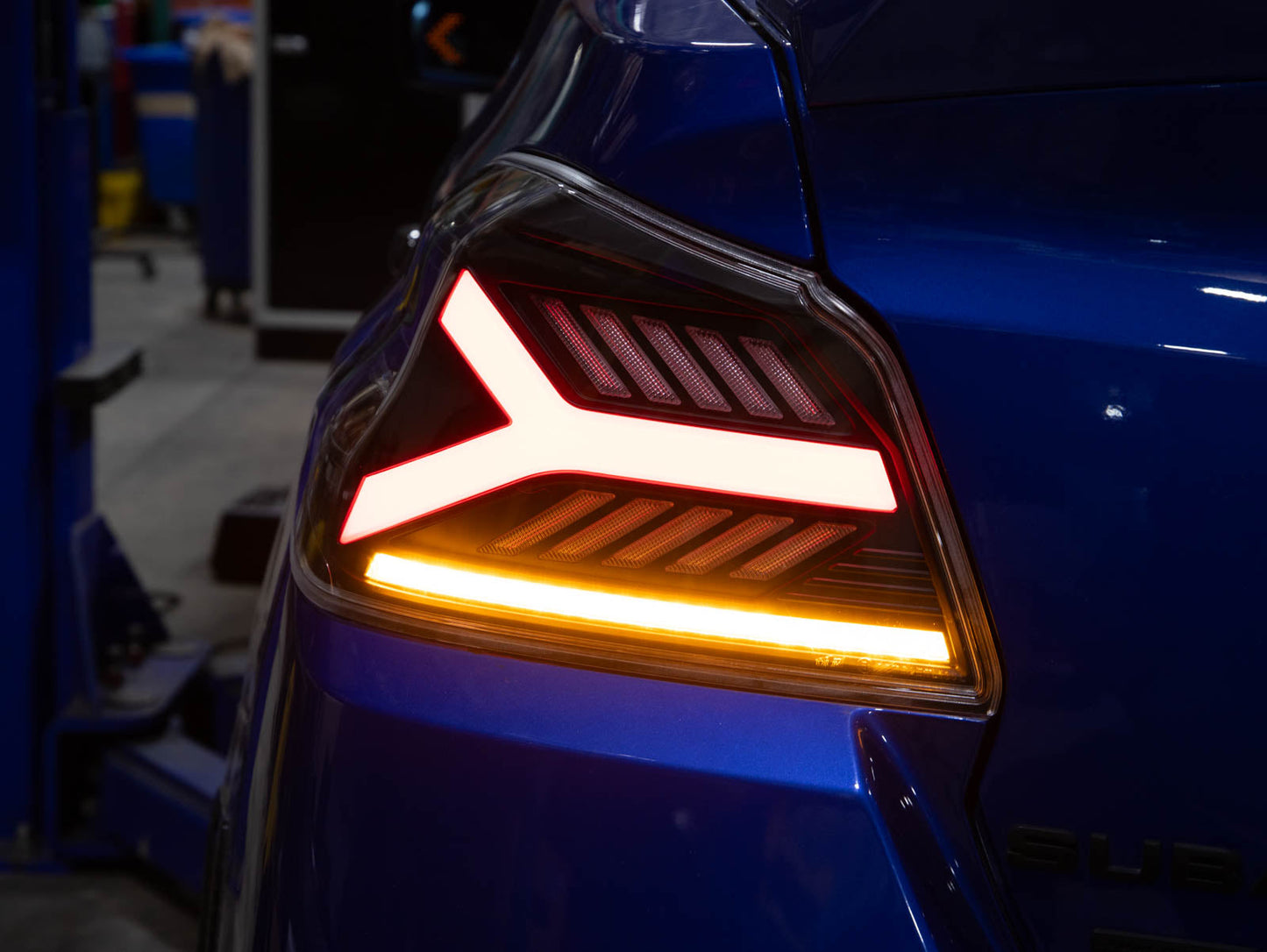 OLM Y-Spec LED Taillights (Clear Lens  Red Optic) - 2015-2021 WRX / STI