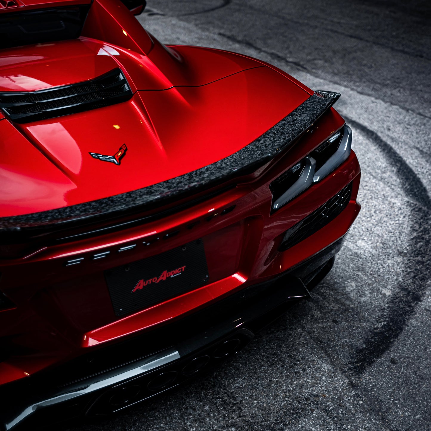 2020-2026 Corvette C8 Euro Smoke Style LED Taillights Amber Sequential Pair