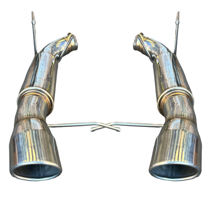 Dual Stainless Axle-Back Exhaust Muffler System Kit 13-14 Ford Mustang GT 5.0L