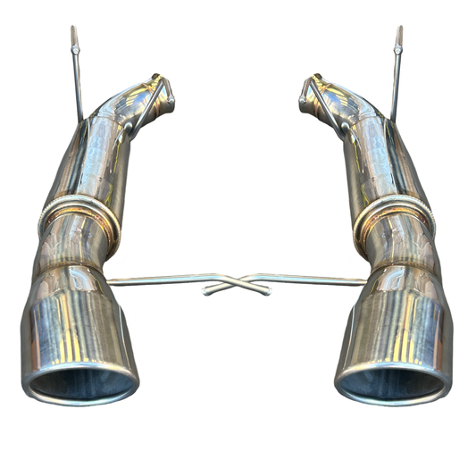 Dual Stainless Axle-Back Exhaust Muffler System Kit 13-14 Ford Mustang GT 5.0L