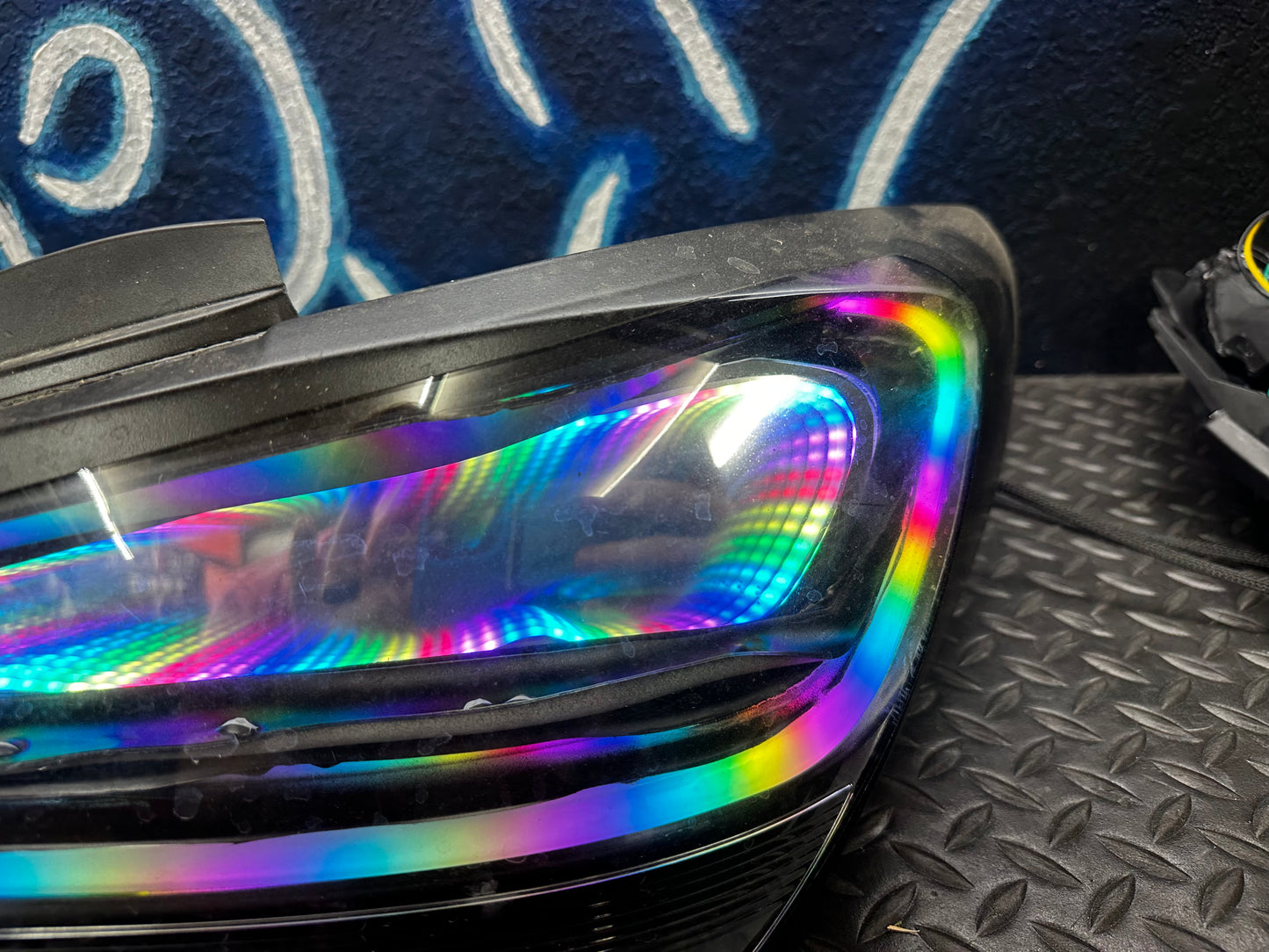 2010–2016 Hyundai Genesis Coupe RGB Infinity Mirror Tail Lights / damaged and poorly built