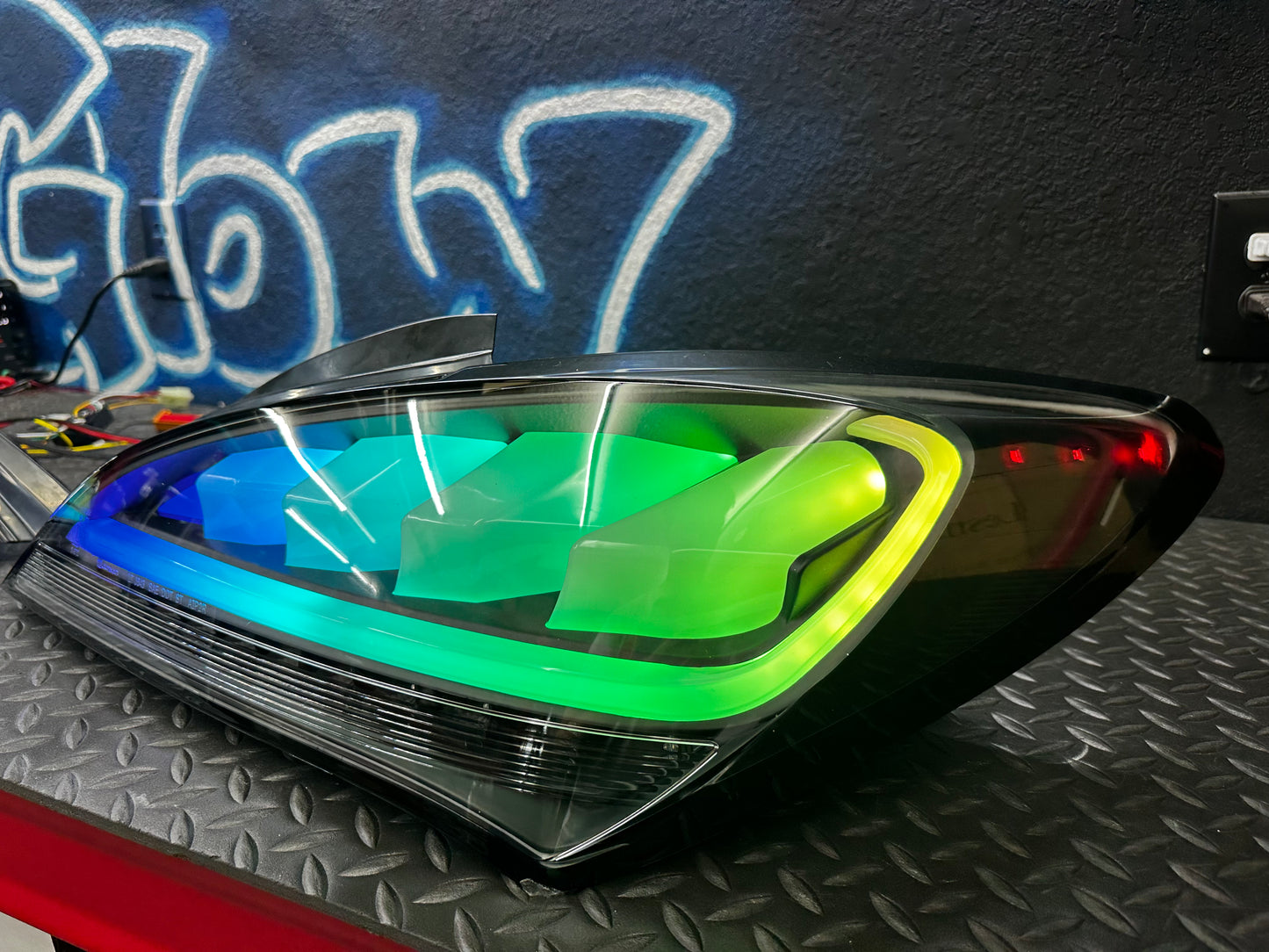 Damaged RGB Spec-D tail lights for 2010-2016 Hyundai Genesis Coupe - photo 1
