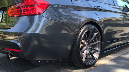 BMW Carbon Fiber Rear Bumper Splitter Extensions Matte Dry (Rivets)