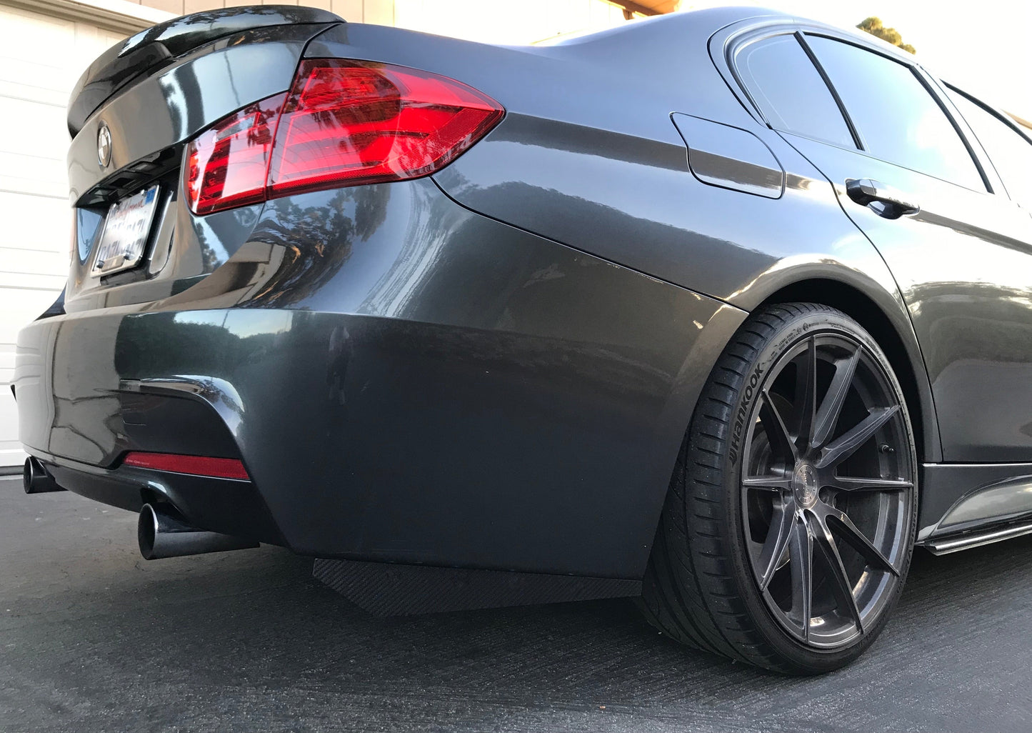 BMW Carbon Fiber Rear Bumper Splitter Extensions Gloss Wet (Plain)