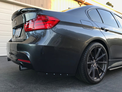 BMW Carbon Fiber Rear Bumper Splitter Extensions Matte Dry (Rivets)