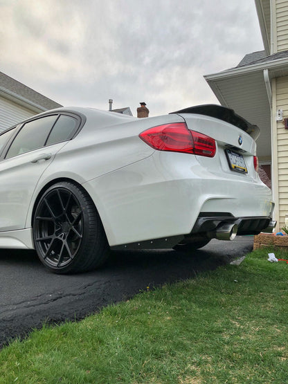 BMW Carbon Fiber Rear Bumper Splitter Extensions Matte Dry (Rivets)