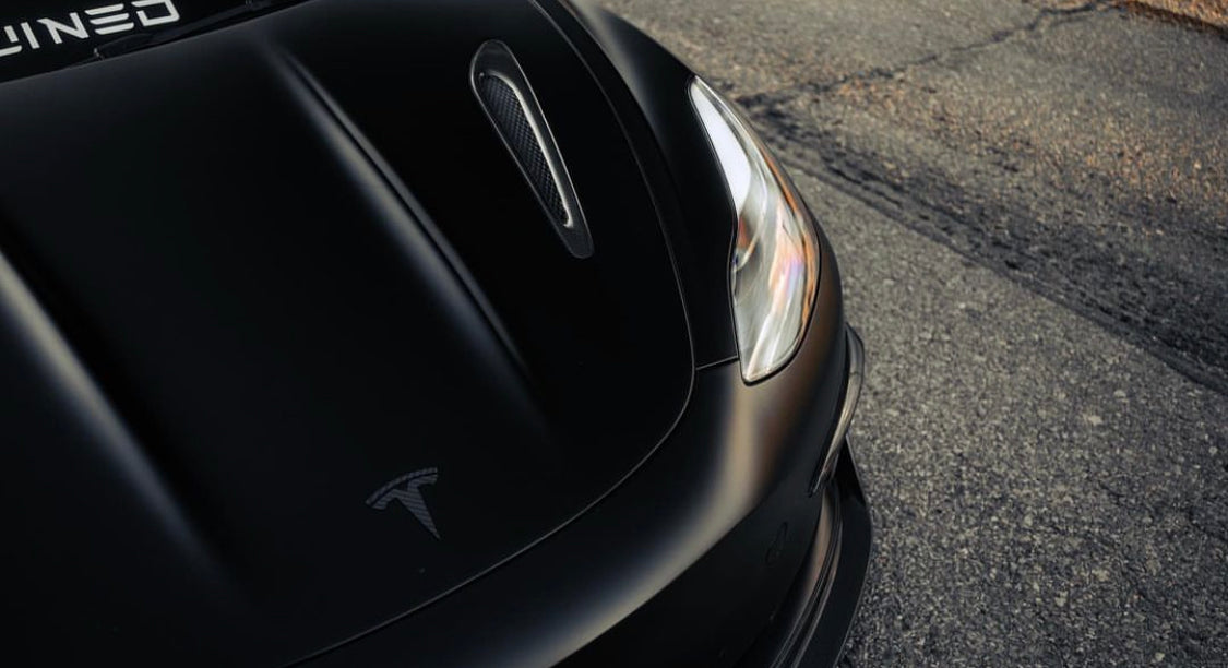 TESLA Matte Carbon Fiber Emblem Logo for Model 3 & Y Hood +Trunk Letter Accessories