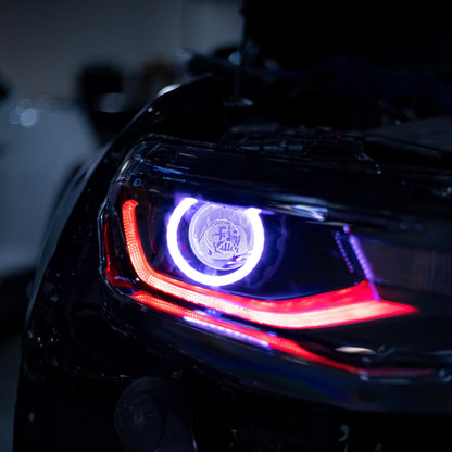 2016-2018 Chevy Camaro RGB OEM Replica Projector Headlights – Custom RGBW Bluetooth Control