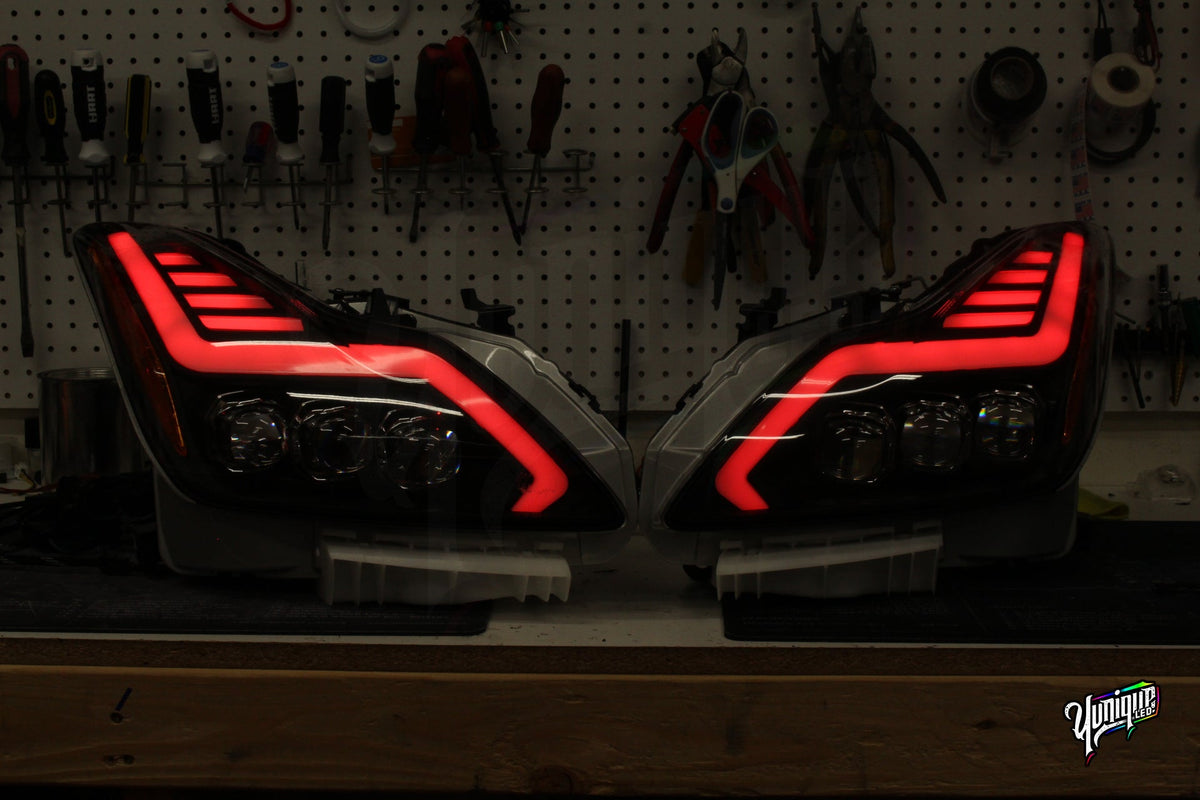 2008-2015 Infiniti G37/Q60 AlphaRex Nova BlueGhozt Headlights