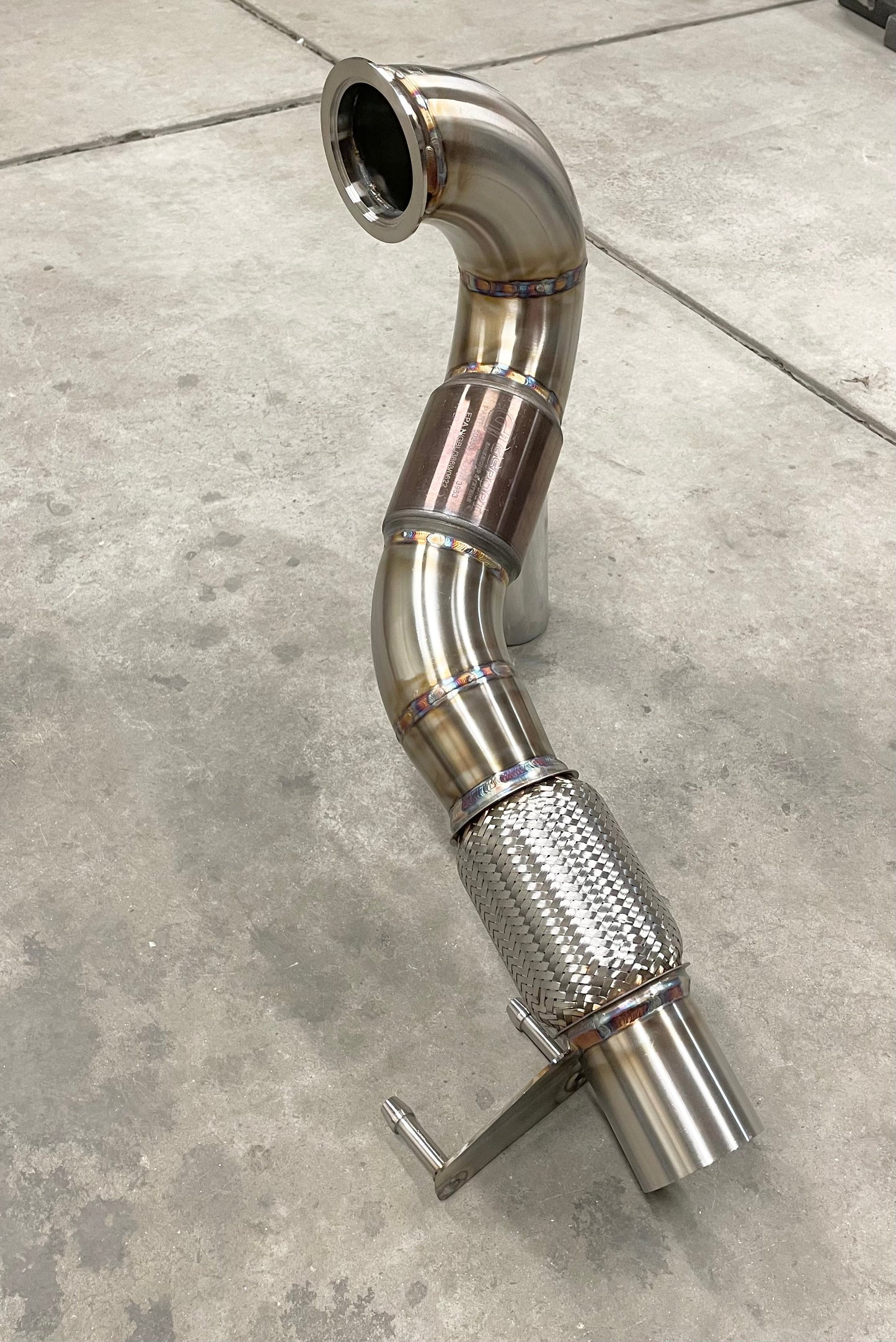 CCdesign 3.5" Downpipe MK7/7.5 VW Golf R & 8V/8S Audi A3/S3 AWD