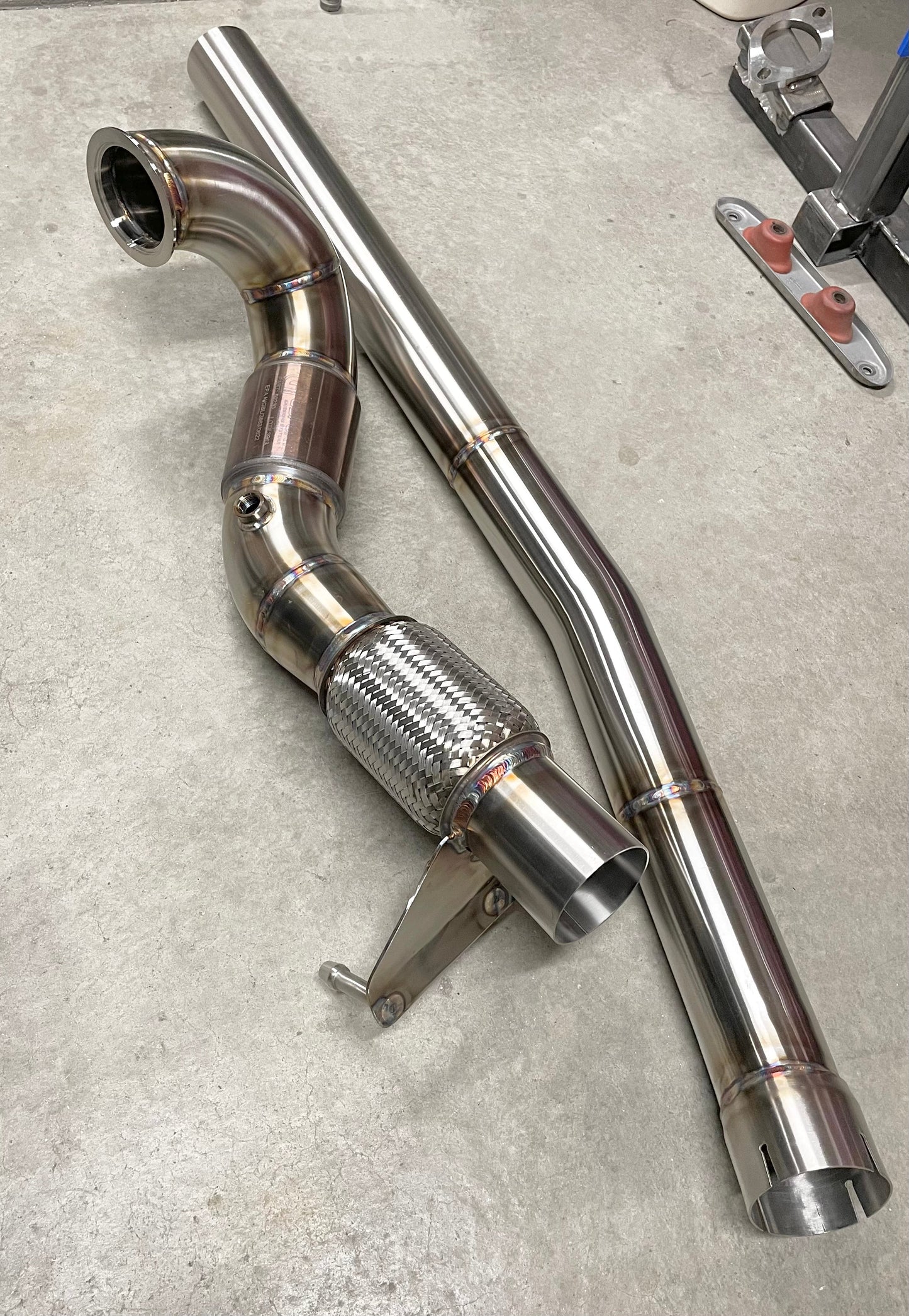 CCdesign 3.5" Downpipe MK7/7.5 VW Golf R & 8V/8S Audi A3/S3 AWD