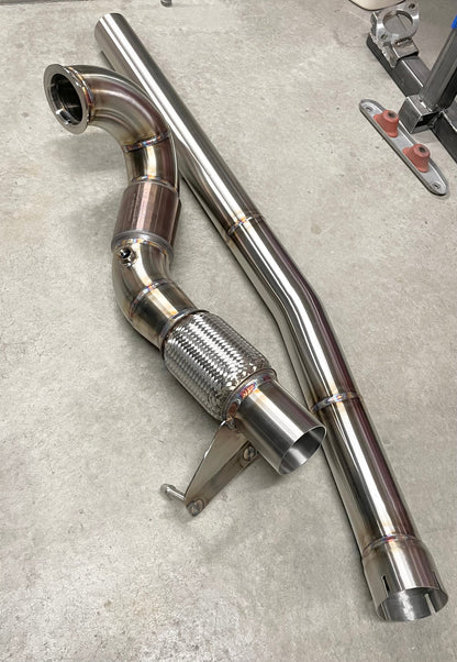 CCdesign 3.5" Downpipe MK7/7.5 VW Golf R & 8V/8S Audi A3/S3 AWD