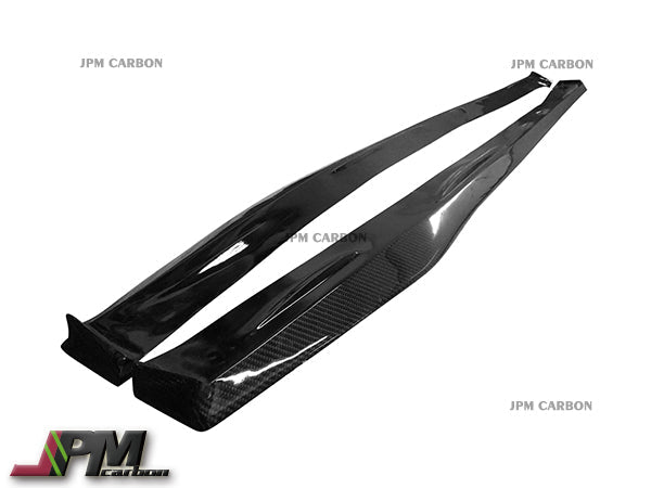 DP Style Carbon Fiber Side Skirt Add-on Lips Fits For 2014-2020 Lexus IS with F-Sport Package Only