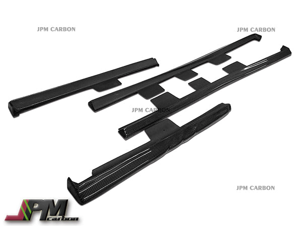 JDM Style Carbon Fiber Side Skirt Add-on Lips Fits For 2014-2020 Lexus IS with F-Sport Package Only