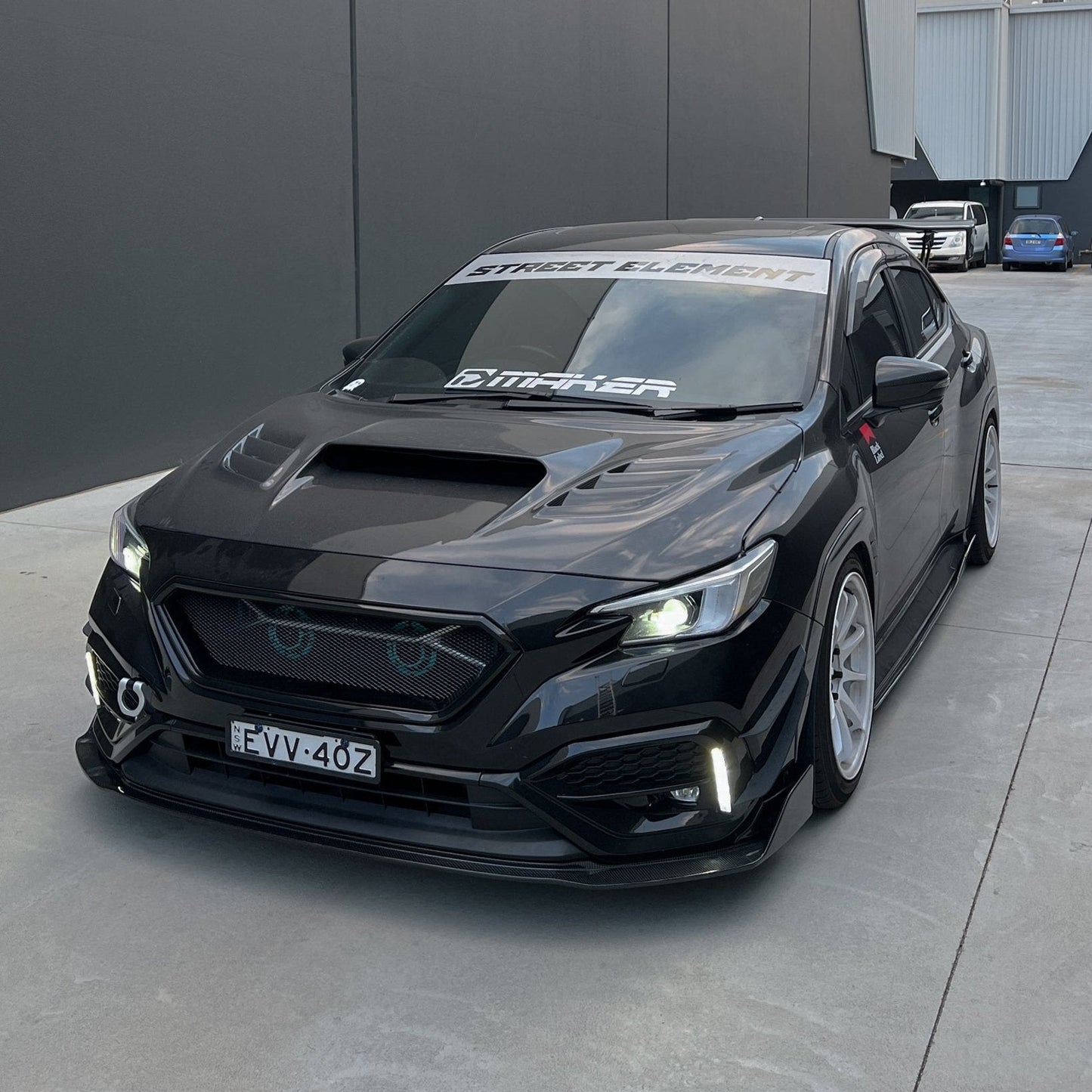 JDMuscle [22-25 WRX] Carbon Fiber V2  Front Bumper Lip