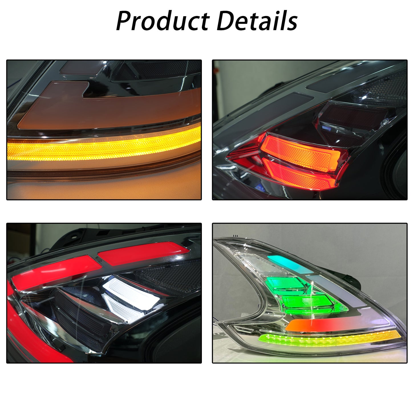 NTXGlow RGB CLEAR tail lights (2009 - 2021 Nissan 370z)