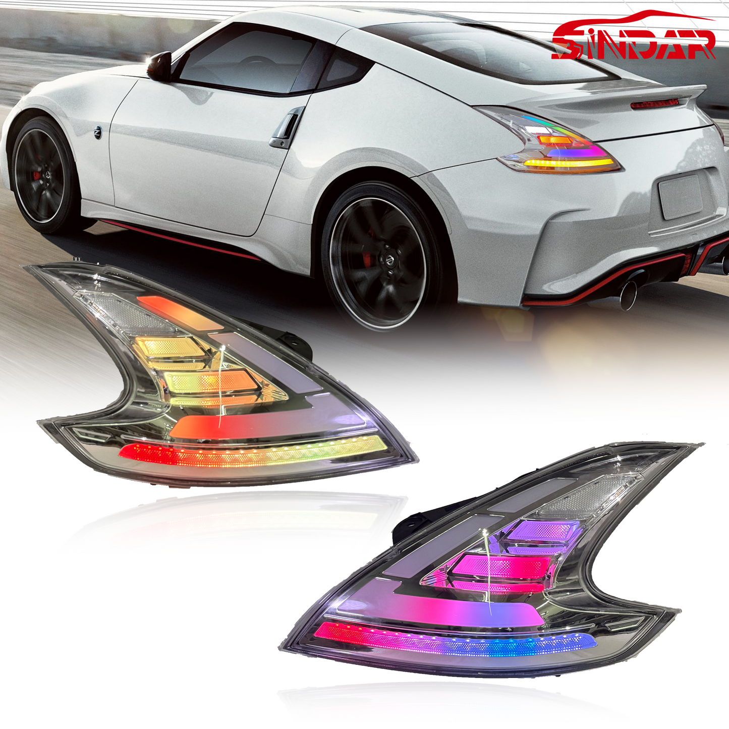 NTXGlow RGB CLEAR tail lights (2009 - 2021 Nissan 370z)