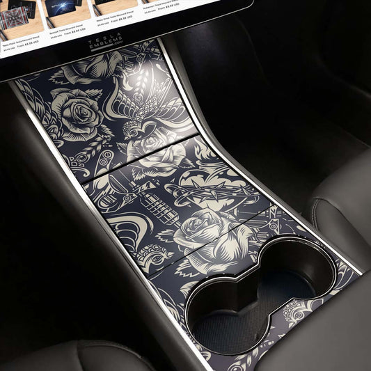 Ink & Elegance Art | Tesla Center Console Wrap Kit | Model Y ’19-20