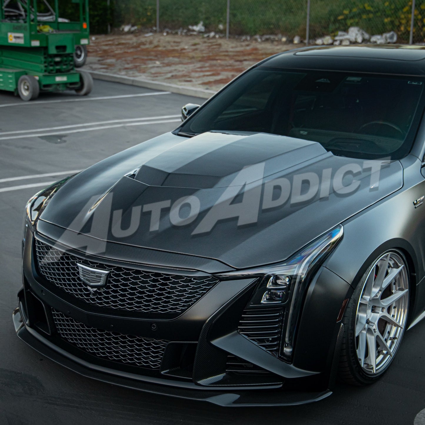 2020-2026 Cadillac CT5/V-Blackwing Heritage Spec Pre-Preg V-Shaped Double Sided Carbon Fiber Hood